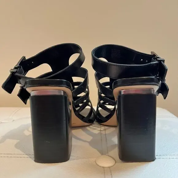 Vince Camuto Hicheny Black Strappy Heel Sandals - Picture 4 of 6